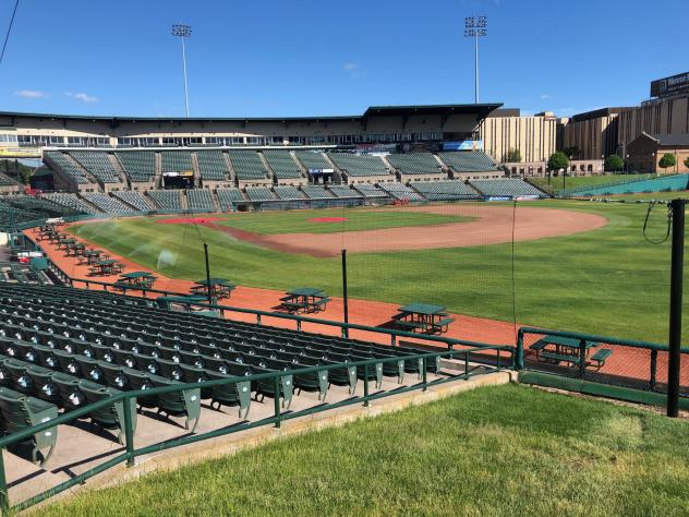 Extended fan safety netting at Frontier Field, home of the Rochester Red Wings