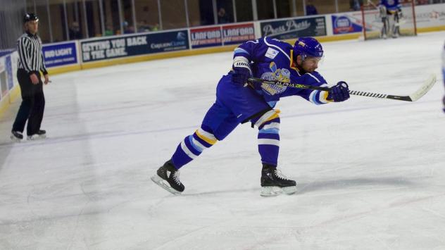 Defenseman Vojtech Zemlicka with the Roanoke Rail Yard Dogs