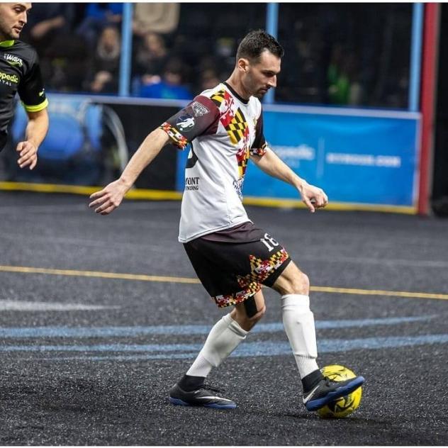 Defender Sam Guernsey with the Baltimore Blast