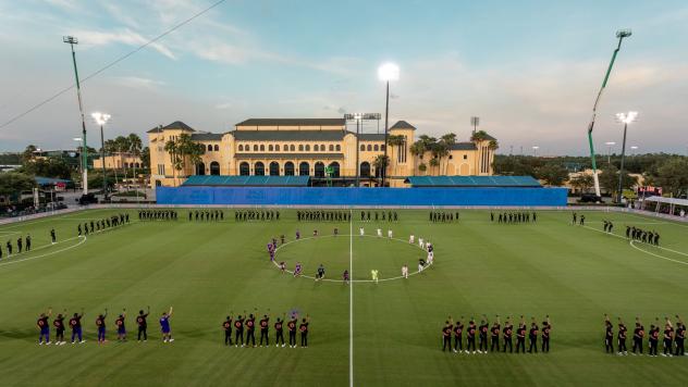 MLS Black Players for Change members wear player-designed warm-up tops