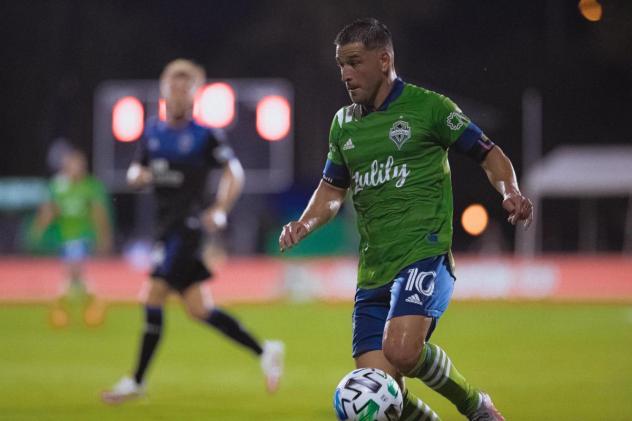 Nico Lodeiro captained Seattle Sounders FC in its first competitive action in four months Friday evening against the San Jose Earthquakes