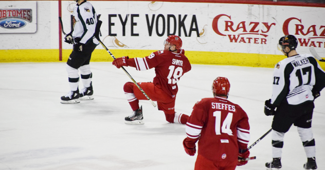 Allen Americans forward Braylon Shmyr