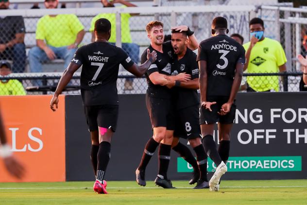 Birmingham Legion FC celebrate a goal
