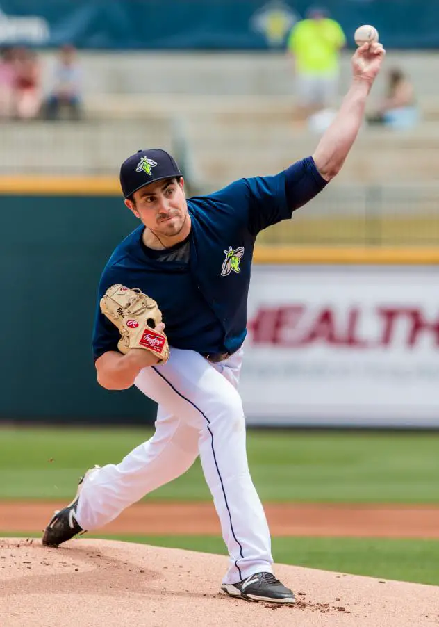 Pitcher Blake Taylor delivers for the Columbia Fireflies