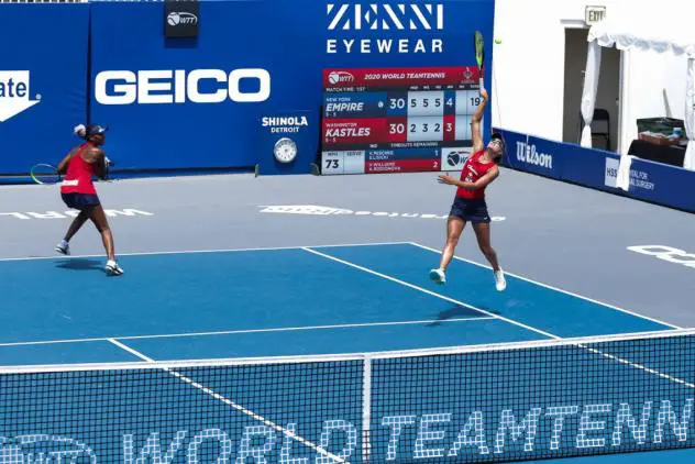 Venus Williams and Arina Rodionova in women's doubles for the Washington Kastles