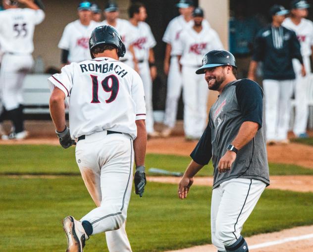 Nate Rombach of the St. Cloud Rox rounds the bases