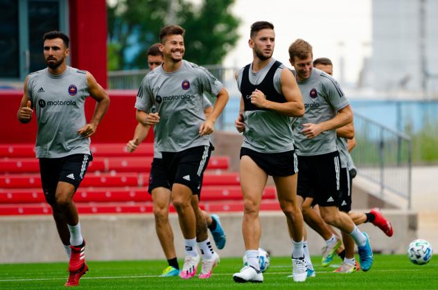 Chicago Fire FC training at SeatGeek Stadium