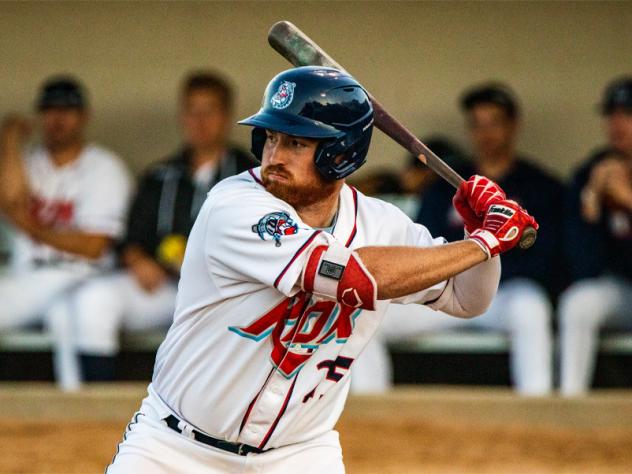 Luke Roskam of the St. Cloud Rox at bat