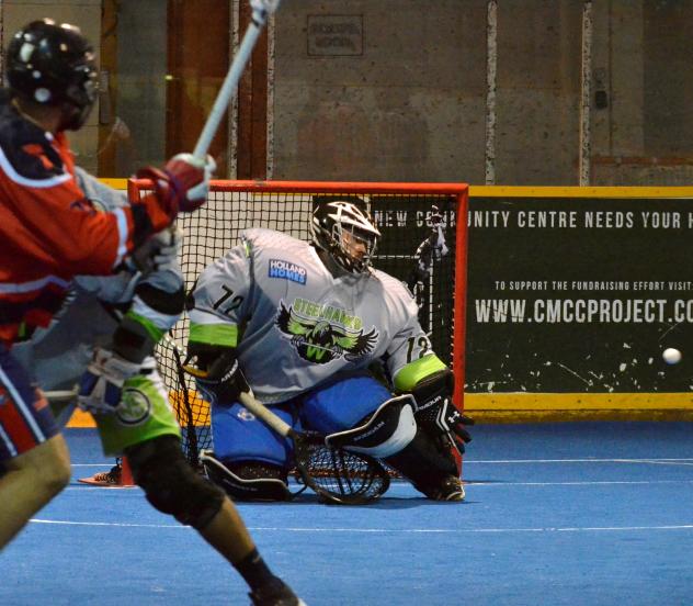 Goaltender Lukas Coote with the Whitby Steelhawks