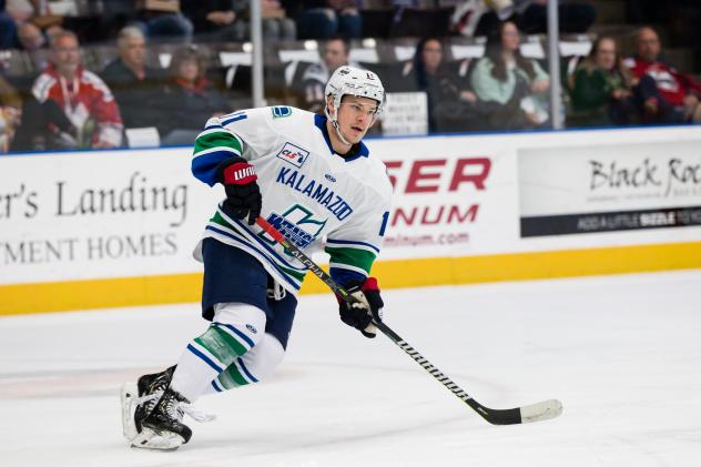 Forward Austin Farley with the Kalamazoo Wings