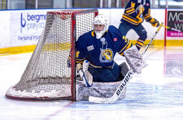 Goaltender Anson Thornton with the Toronto Titans Midget AAA program