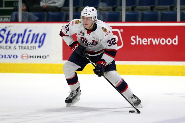 Robbie Holmes with the Regina Pats