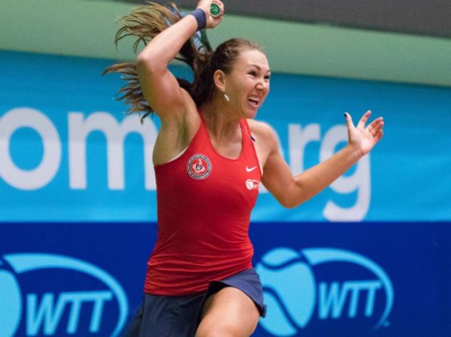 Nicole Melichar in 2018 with the Washington Kastles