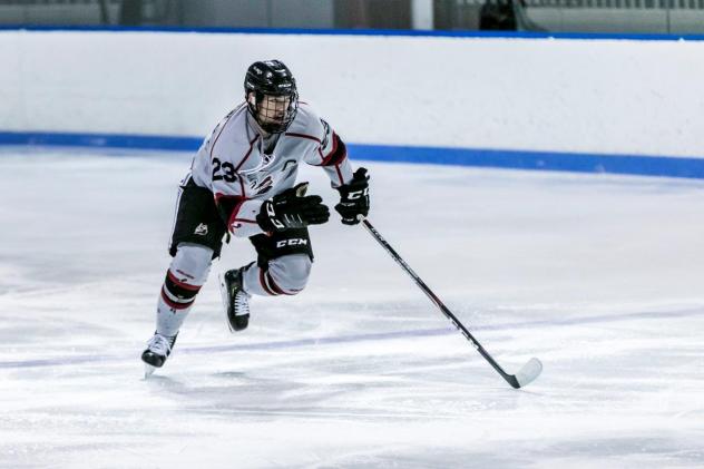 Defenseman Ryan Jackson with Manhattanville College