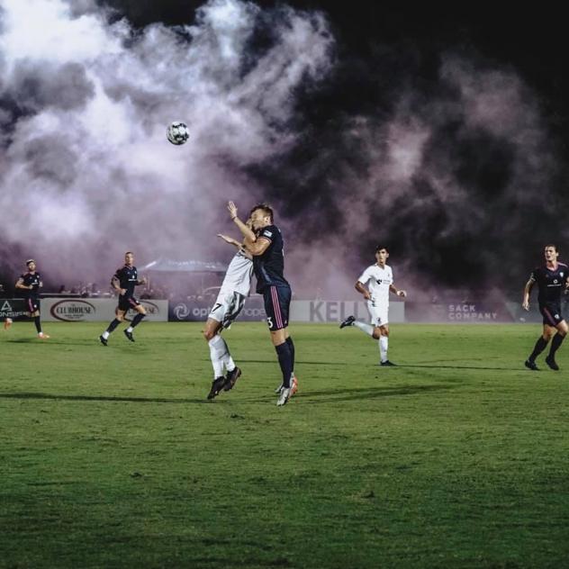 South Georgia Tormenta FC plays amid the smoke