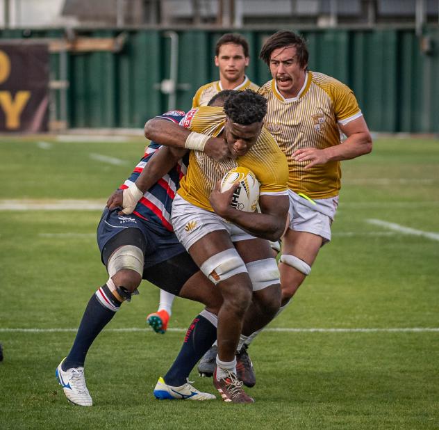 NOLA Gold's Malcolm May fights through a tackle