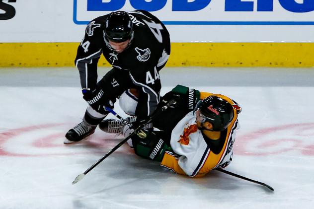 Defenseman Tanner Jago with the Idaho Steelheads