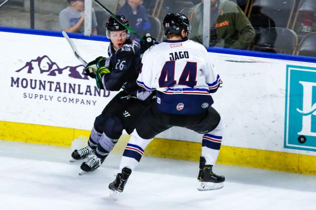 Defenseman Tanner Jago with the Idaho Steelheads