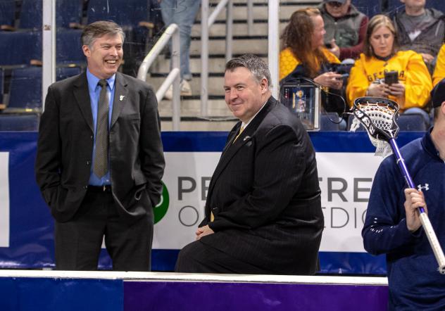 Georgia Swarm head coach Ed Comeau and assistant coach Sean Ferris