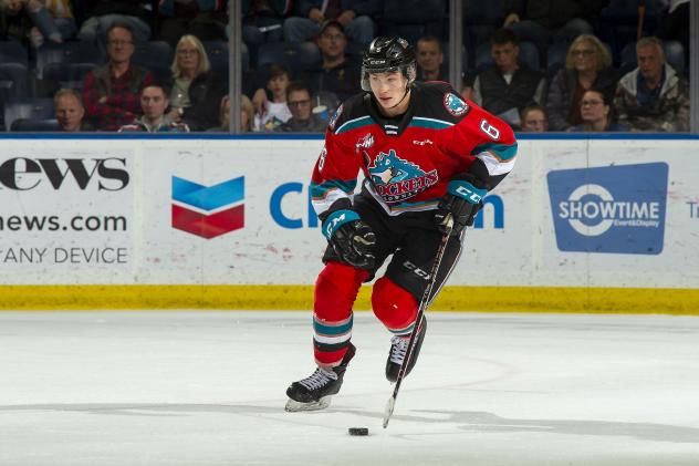 Kelowna Rockets defenceman Kaedan Korczak