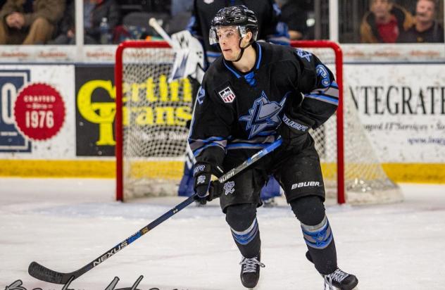 Defenseman Anthony Mollica with the  Lincoln Stars