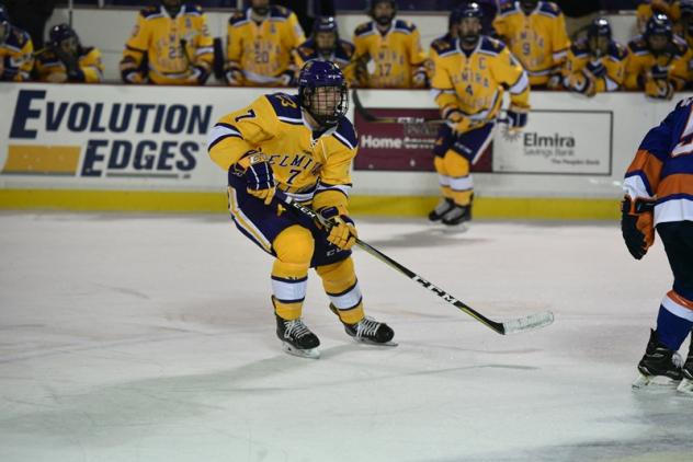 Connor Powell with Elmira College