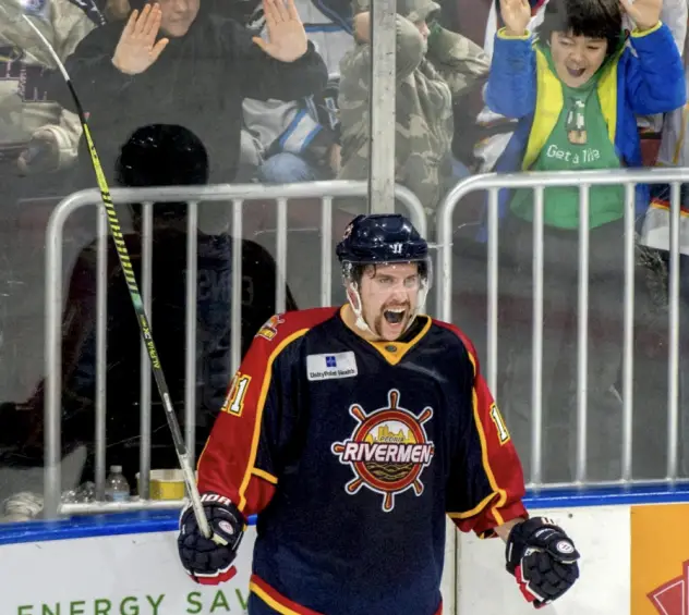 Jordan Ernst with the Peoria Riverman