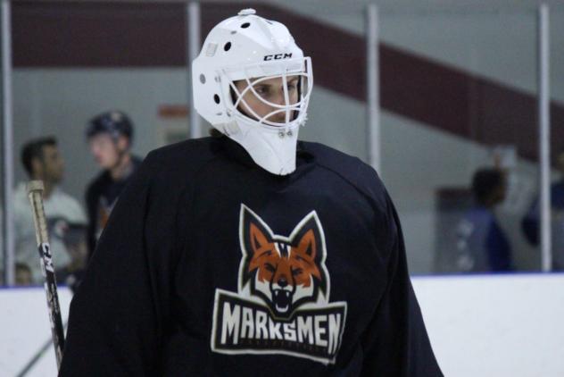 Goaltender Jason Pawloski with the Fayetteville Marksmen