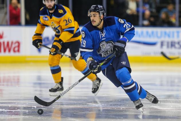 Forward Maxime Fortier with the Jacksonville IceMen