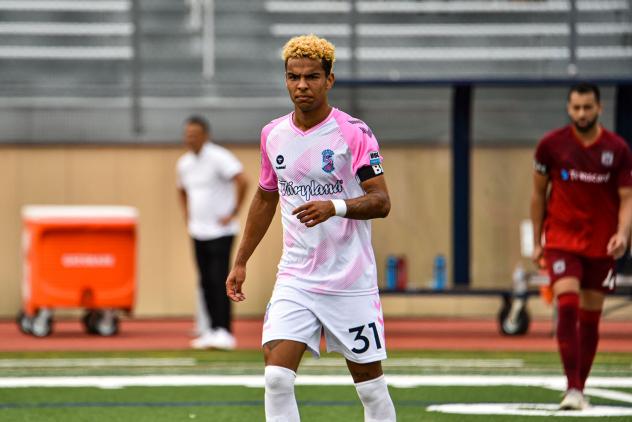 Forward Madison FC striker Noah Fuson