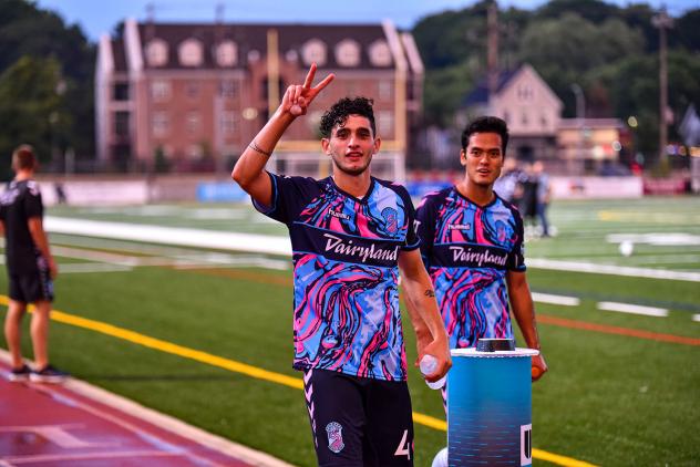 Forward Madison FC defender Gustavo Fernandes