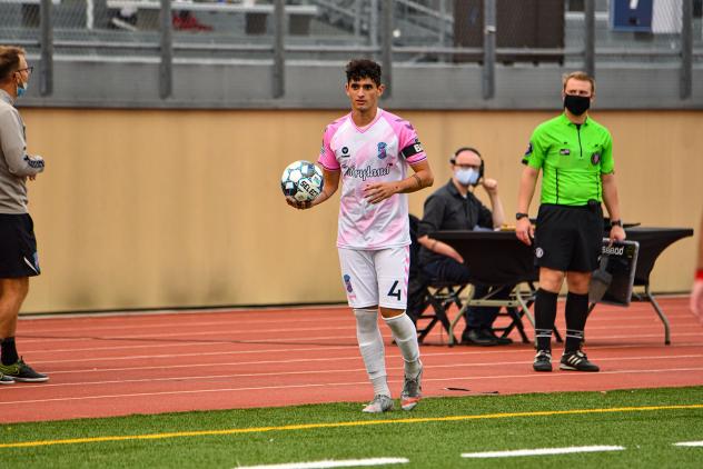 Forward Madison FC defender Gustavo Fernandes