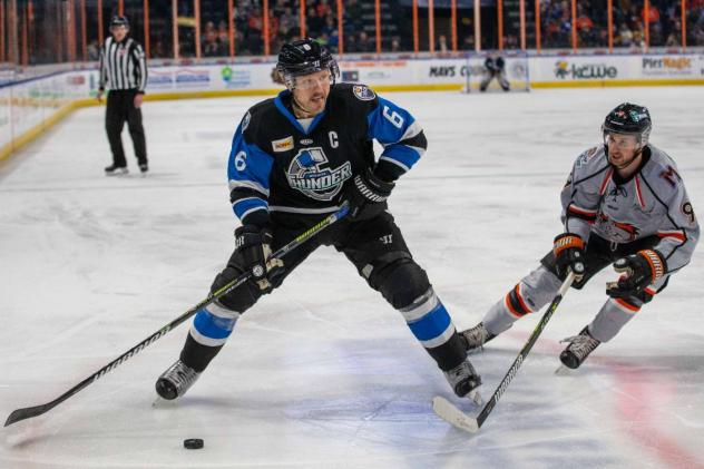 Wichita Thunder defenseman Riley Weselowski