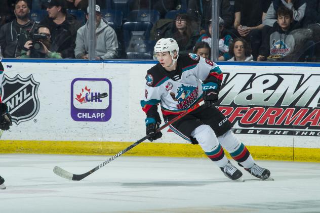 Kelowna Rockets defenceman Kaedan Korczak
