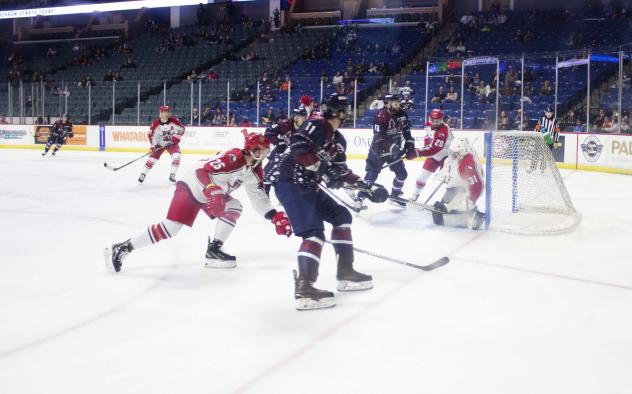 Tulsa Oilers left wing Danny Moyniham against the Allen Americans