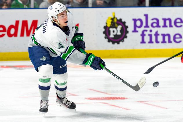 Defenceman Zachary Ashton with the Seattle Thunderbirds