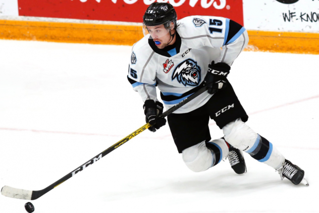 Forward Isaac Johnson with the Winnipeg Ice