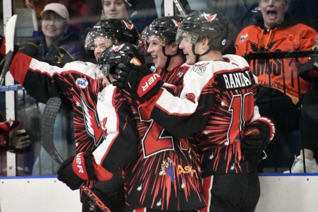 Aberdeen Wings celebrate a goal