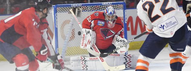 South Carolina Stingrays goaltender Hunter Shepard vs. the Greenville Swamp Rabbits