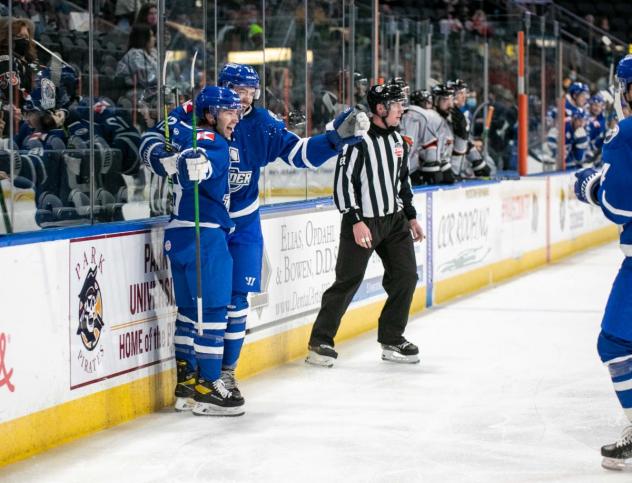 Wichita Thunder celebrate a goal