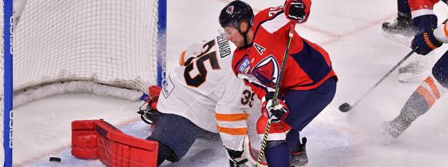 South Carolina Stingrays forward Dan DeSalvo vs. the Greenville Swamp Rabbits