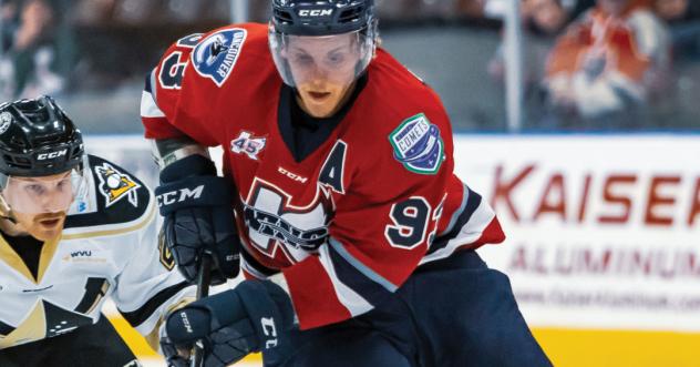 Forward Justin Taylor with the Kalamazoo Wings