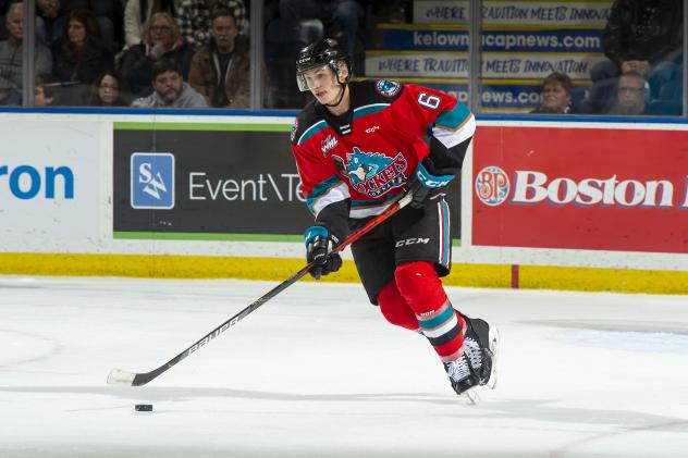 Kelowna Rockets defenceman Kaedan Korczak