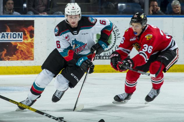 Kelowna Rockets defenceman Kaedan Korczak