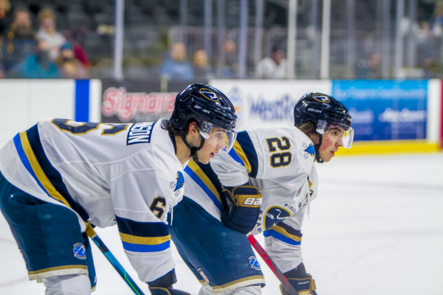 Brent Johnson (left) and Sam Rhodes of the Sioux Falls Stampede
