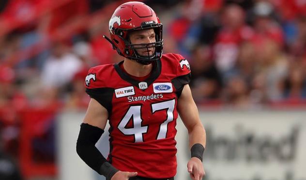 Calgary Stampeders linebacker Fraser Sopik