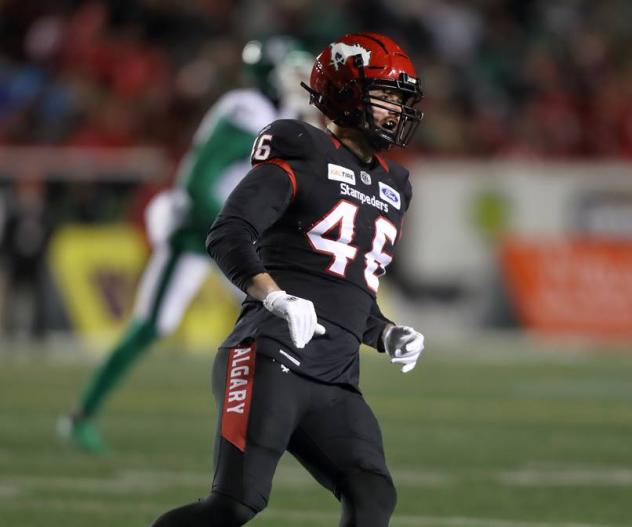 Calgary Stampeders running back Charlie Power