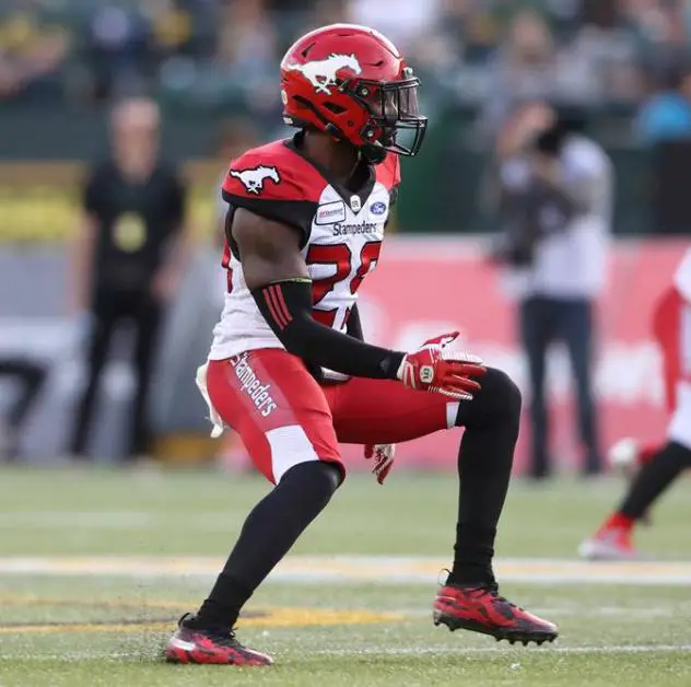 Calgary Stampeders defensive back Jamar Wall