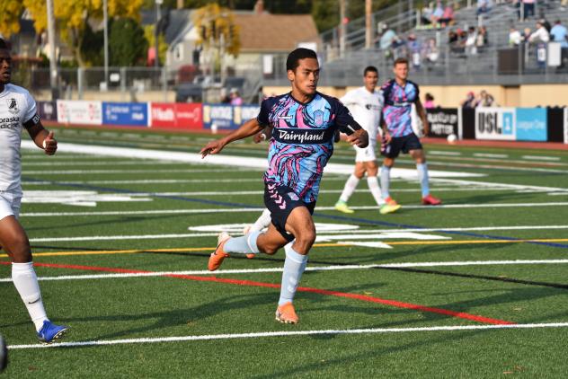 Forward Madison FC left back Jiro Barriga Toyama