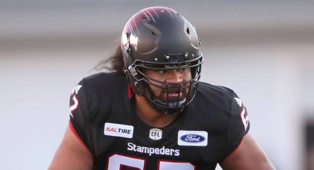 Calgary Stampeders offensive lineman Nila Kasitati